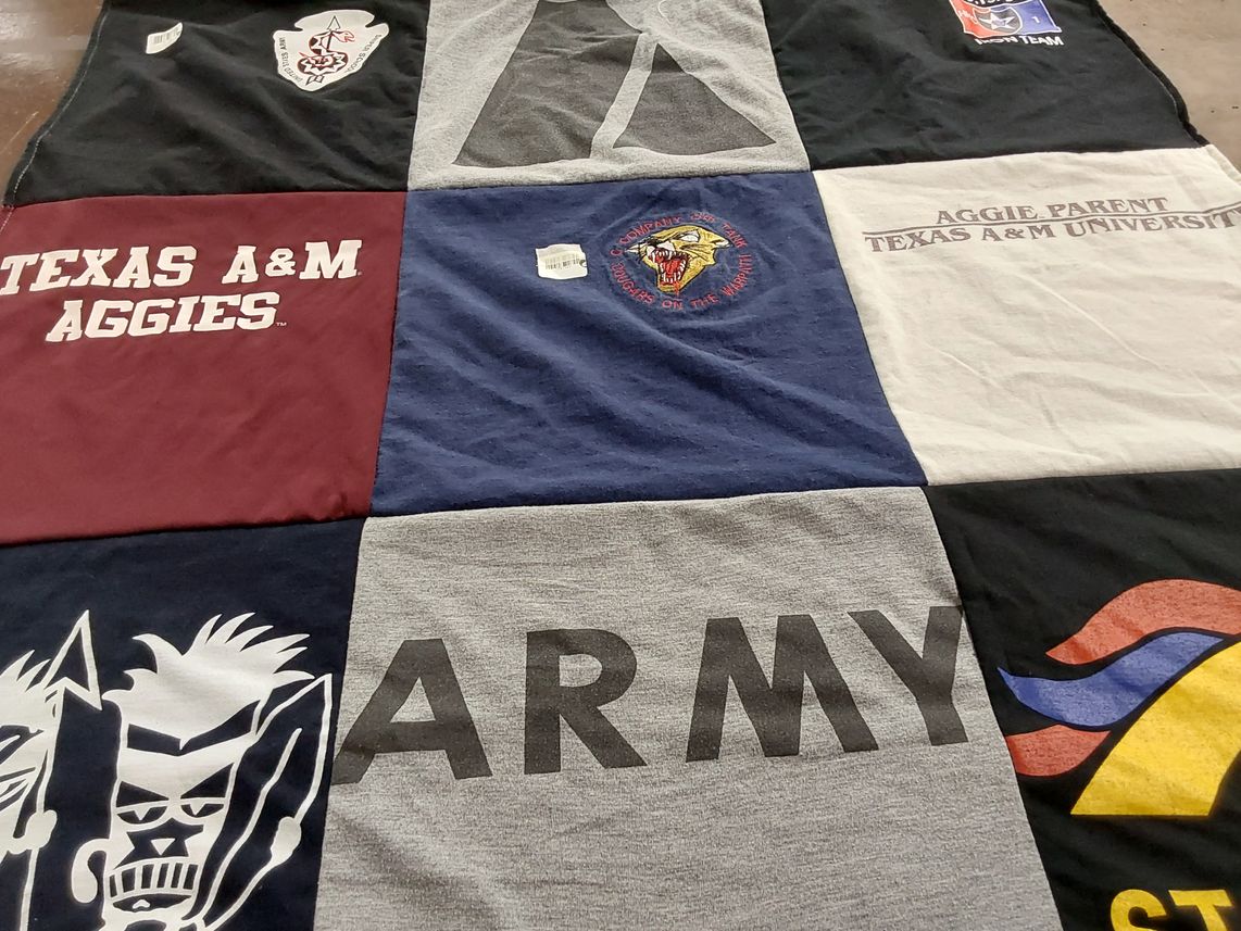 T-shirt quilt from texas a&m university by Michael from VA