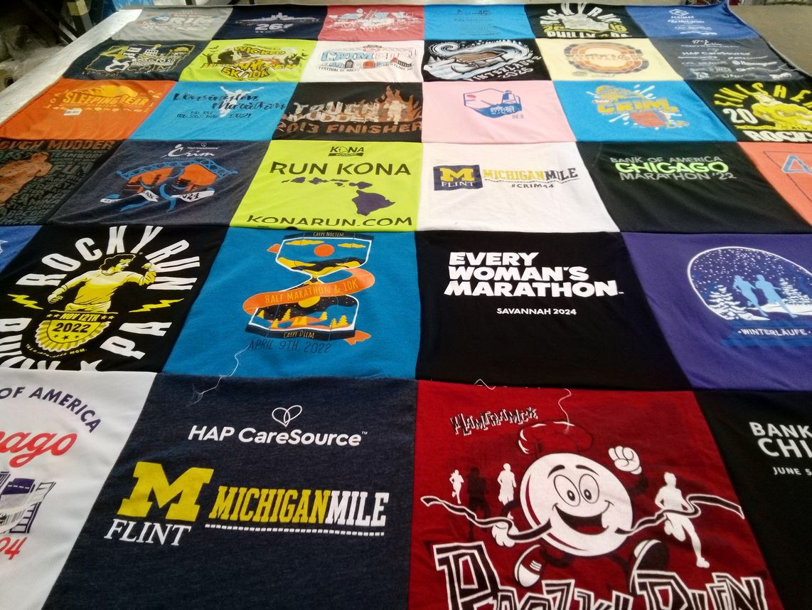 T-shirt quilt from university of michigan flint by Shanna from MI