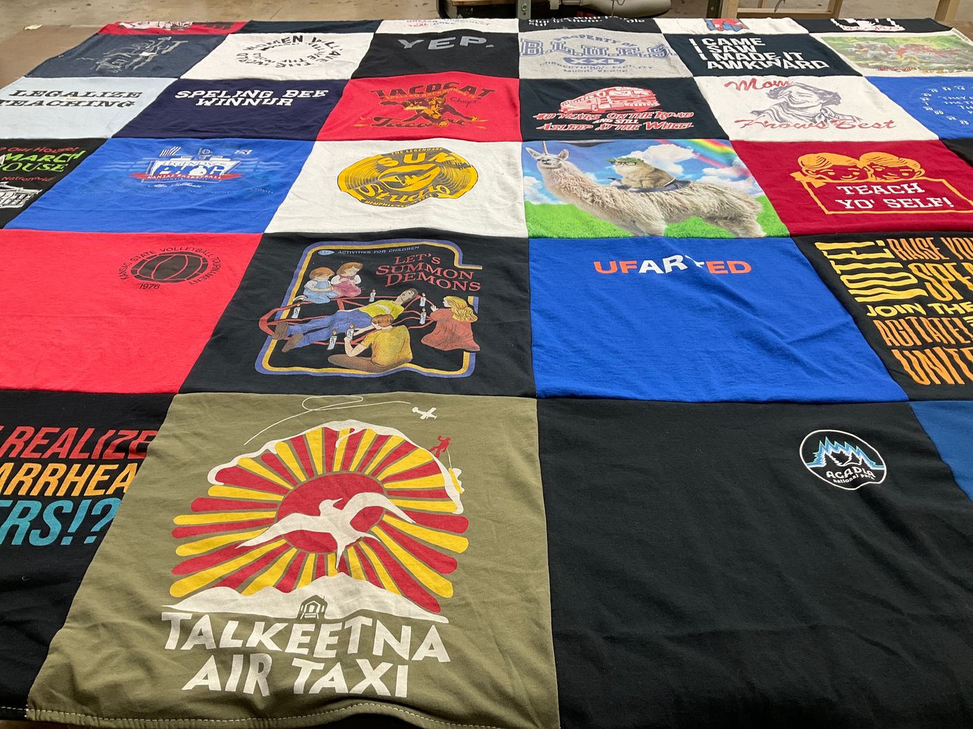 T-shirt quilt from louisiana state university by Nancy from FL