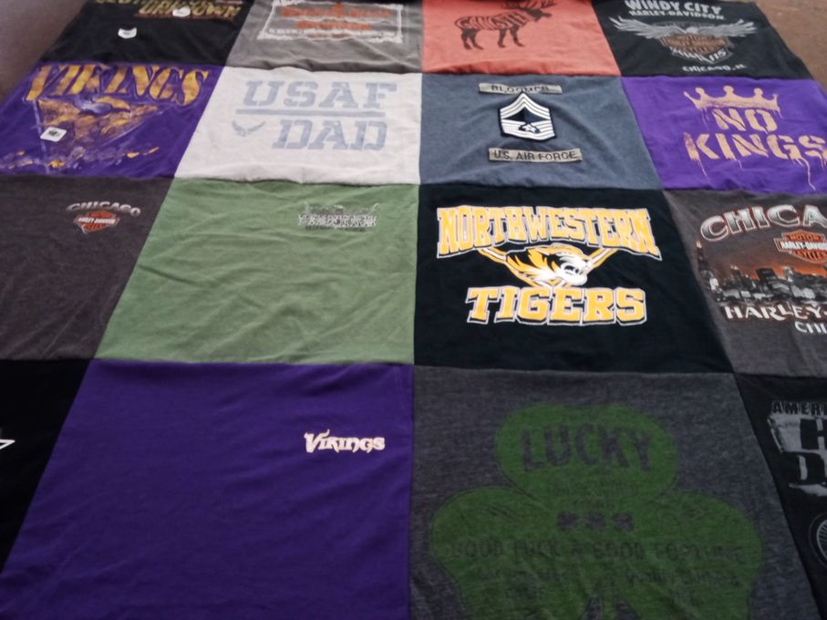 T-shirt quilt featuring vikings by Jennifer from MD