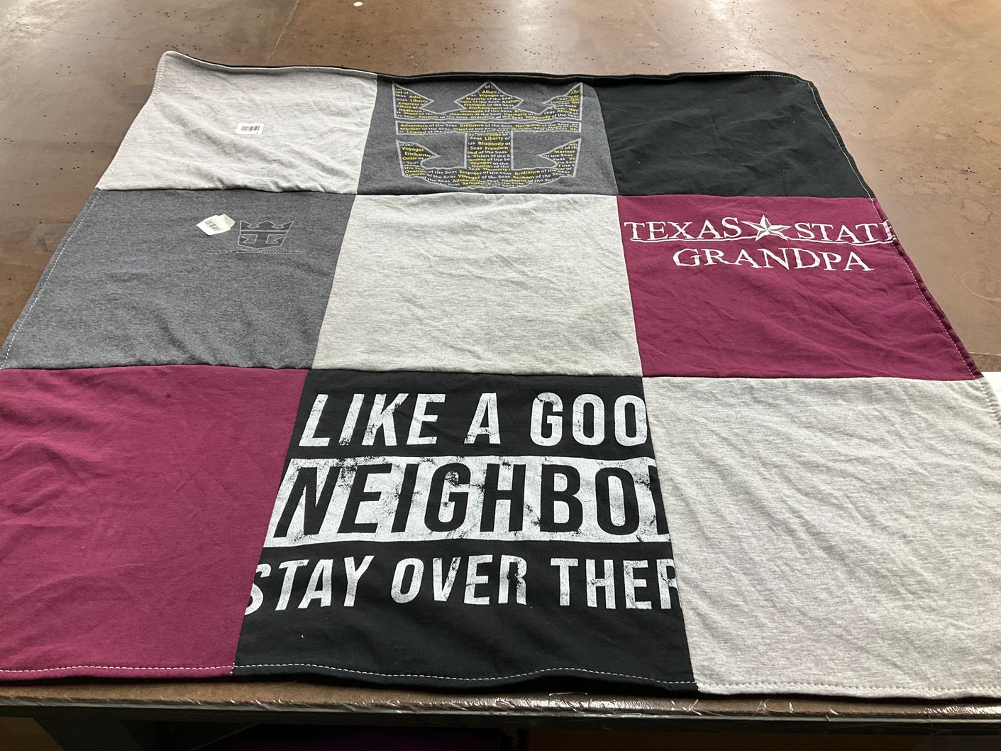 T-shirt quilt from texas state university by Kei-lah from TX