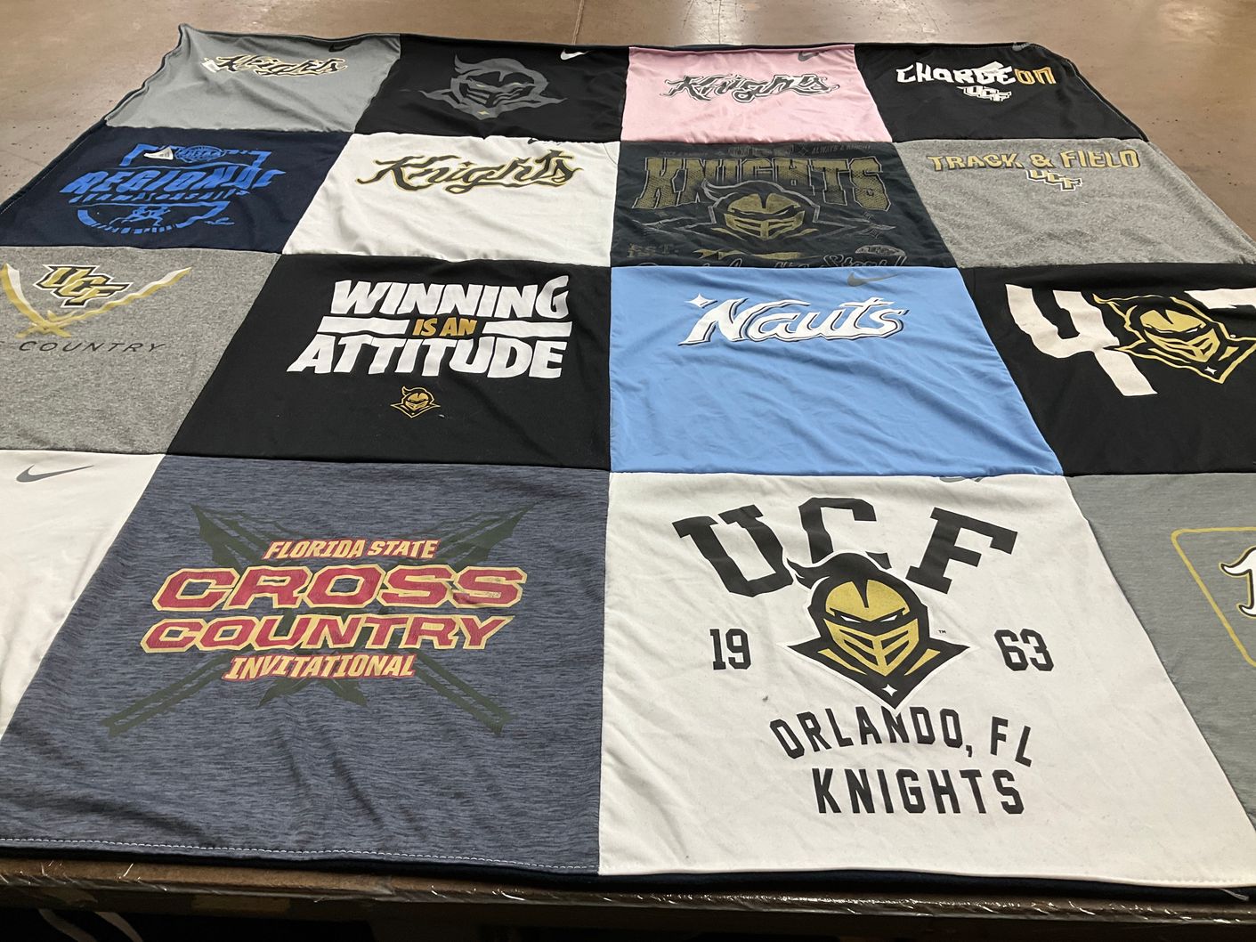 T-shirt quilt featuring university of central florida knights by Riley from FL