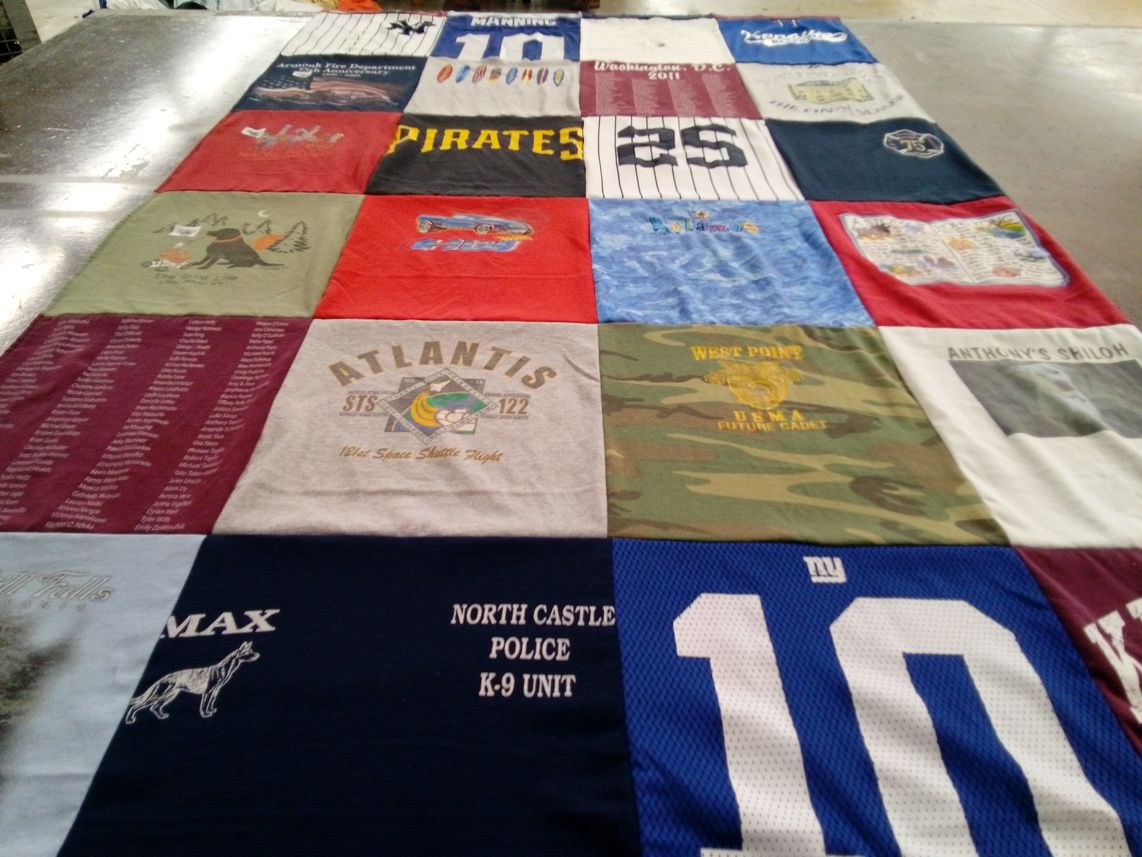 T-shirt quilt featuring new york giants by Kristine from NY