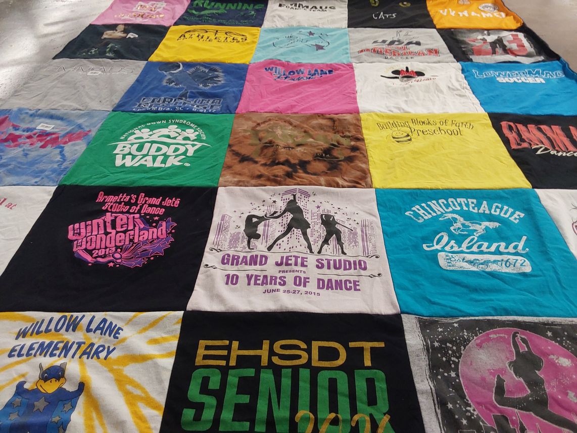 T-shirt quilt from willow lane elementary by Melissia from PA