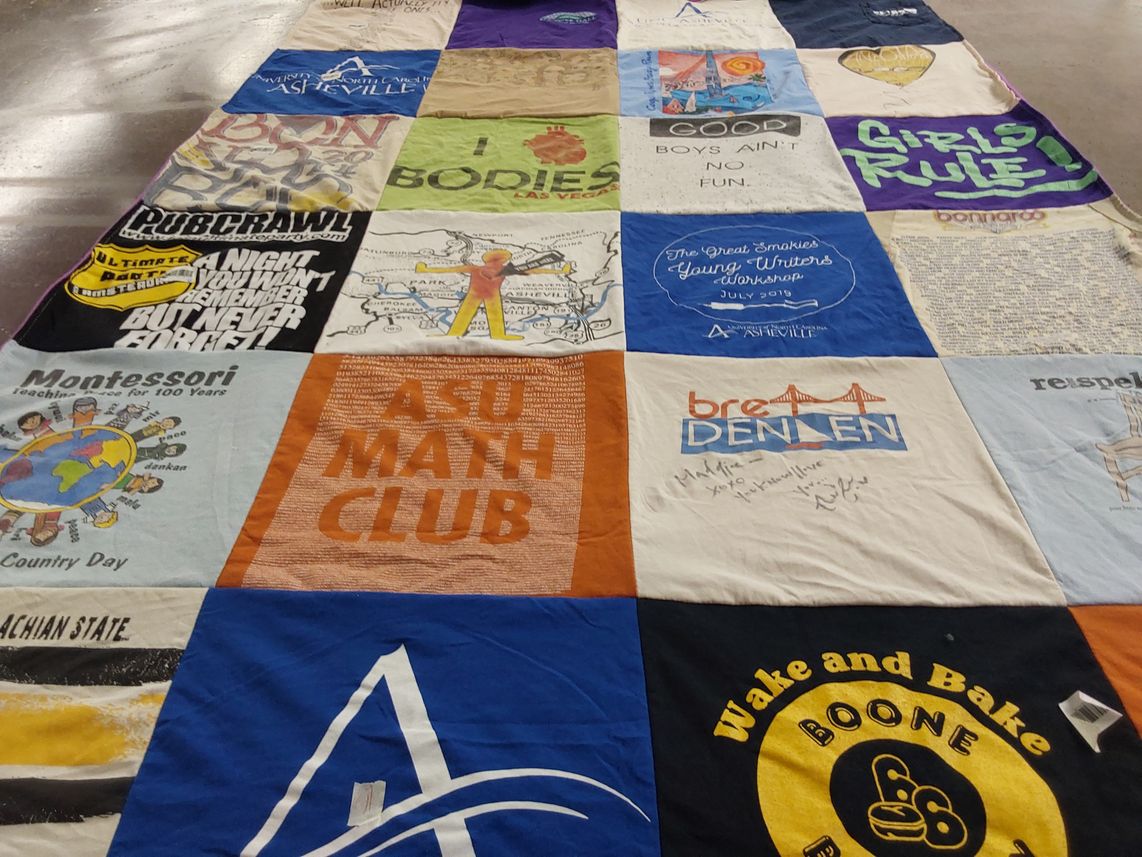 T-shirt quilt from appalachian state university by Madelyn from NC