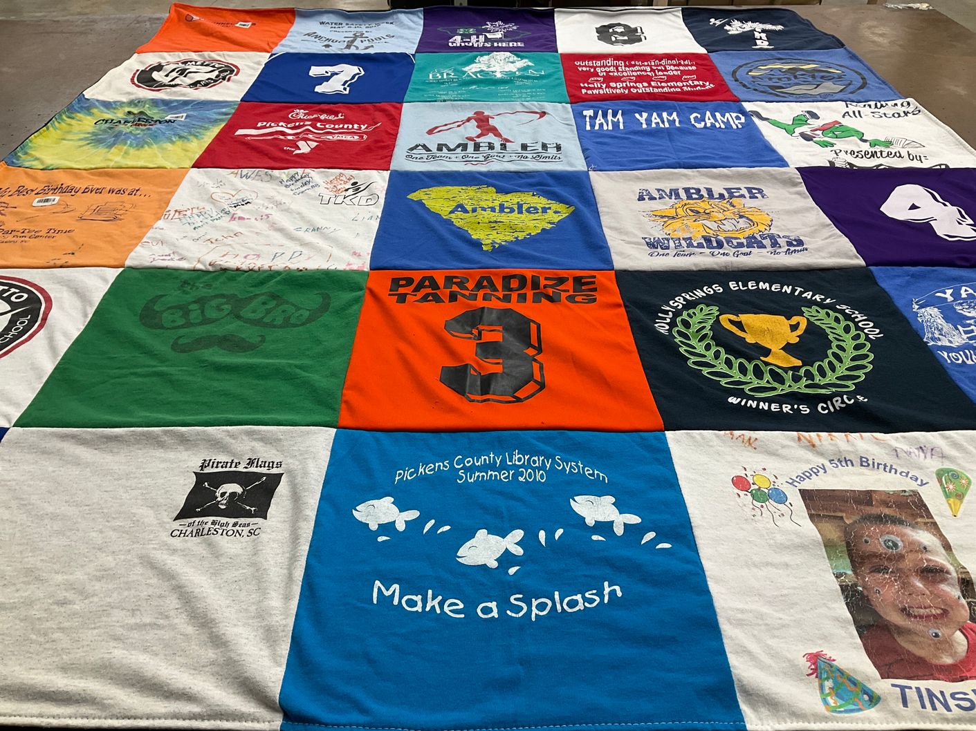 T-shirt quilt from null springs elementary school by CANDICE from SC