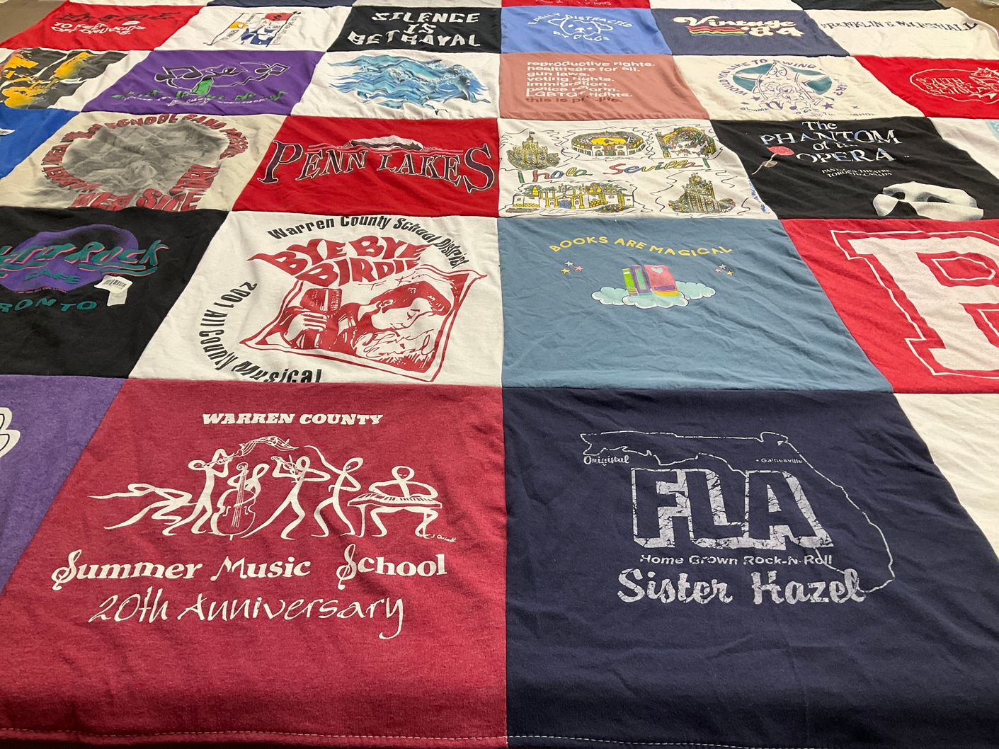 T-shirt quilt from warren county school district by Sharon from PA