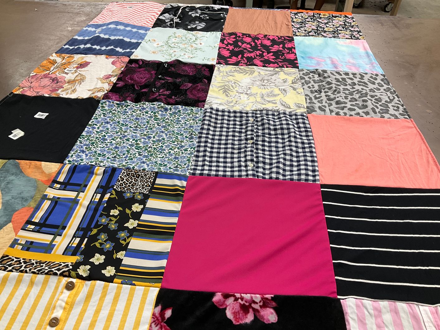 T-shirt quilt with fashion, textiles themes by Desiree from NH