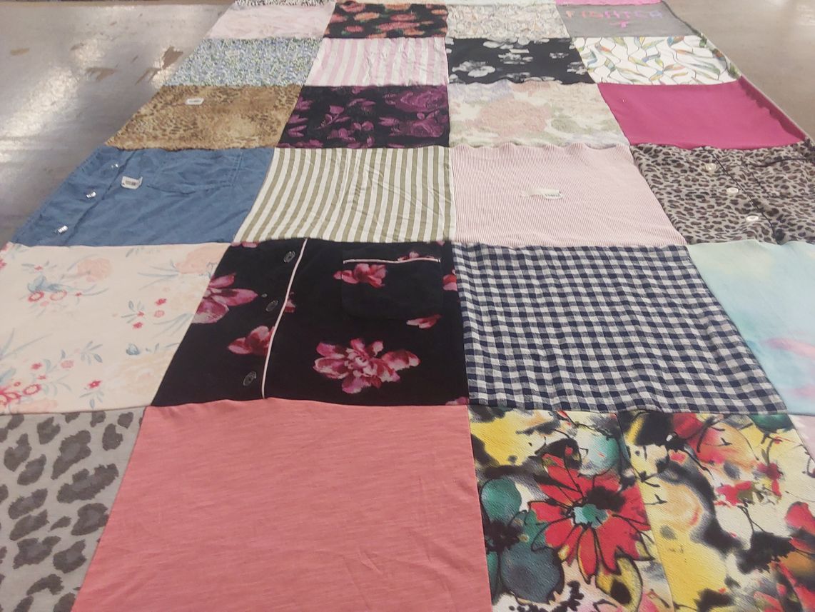 T-shirt quilt with fashion, textiles themes by Desiree from NH