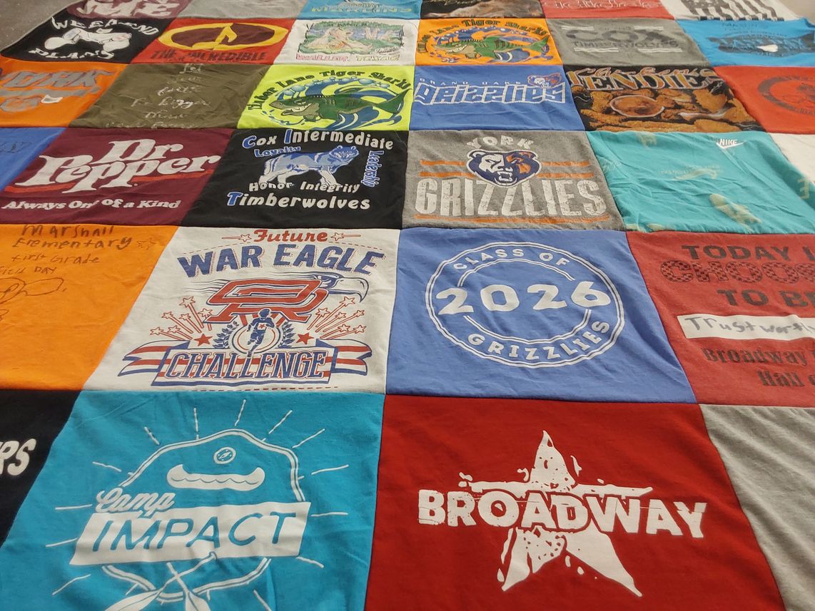 T-shirt quilt featuring york grizzlies by Amber from PA