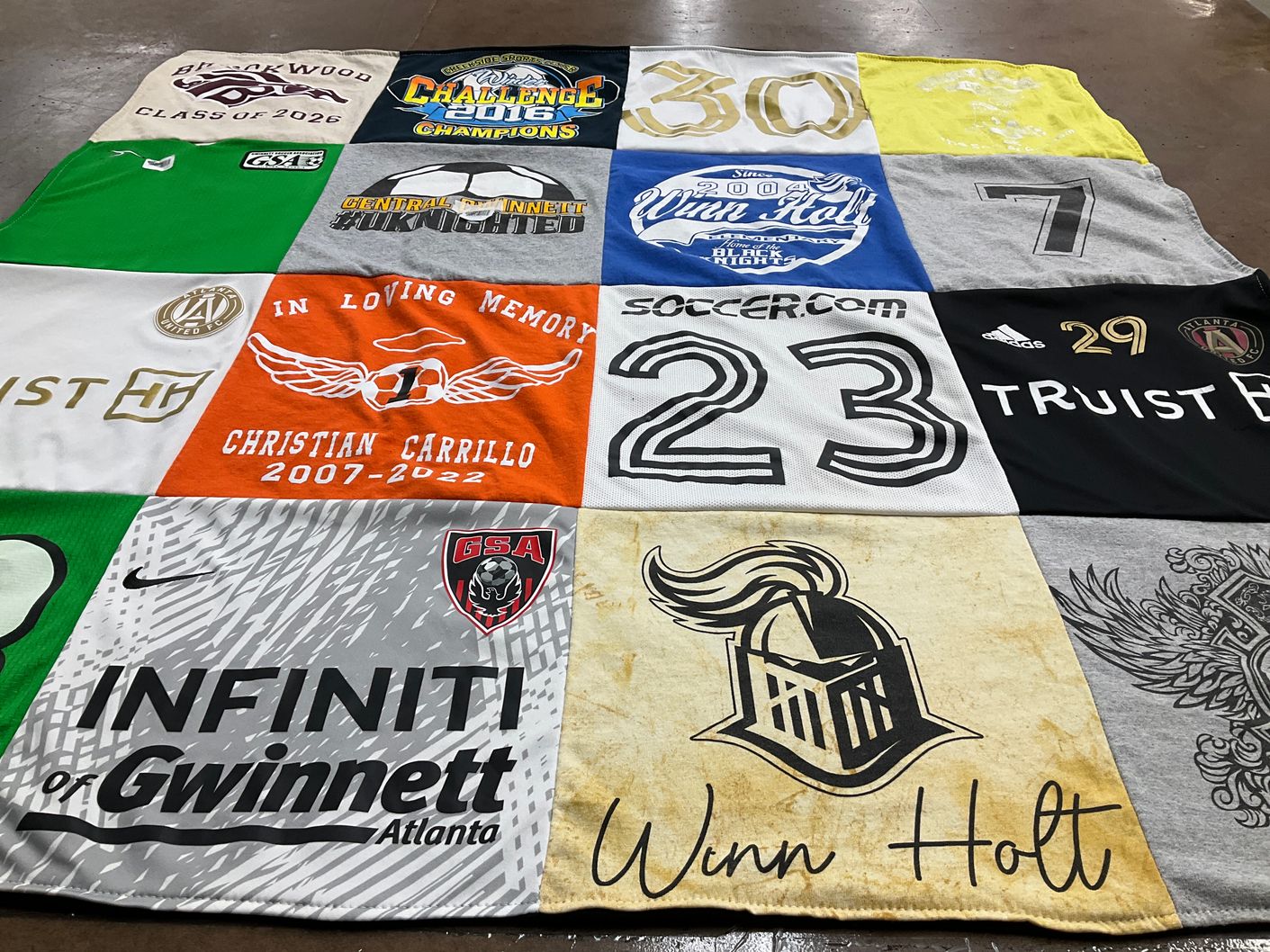 T-shirt quilt featuring atlanta united football club by Elisa from GA