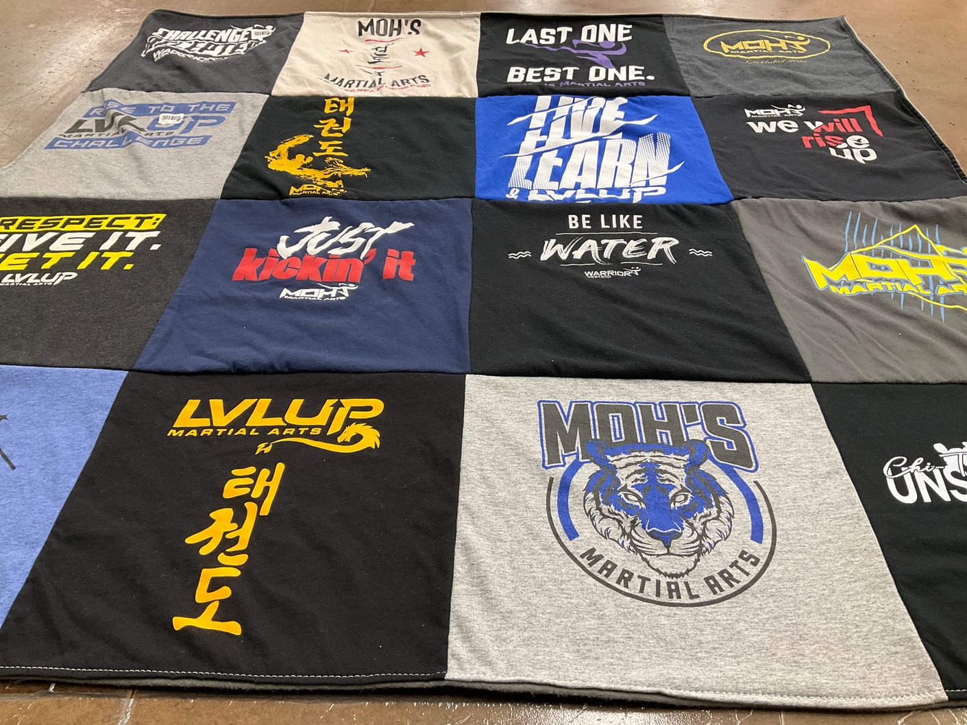 T-shirt quilt from moh's martial arts by Tammy from WI