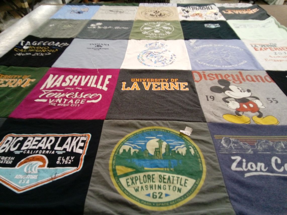 T-shirt quilt from university of la verne by Amy from CA