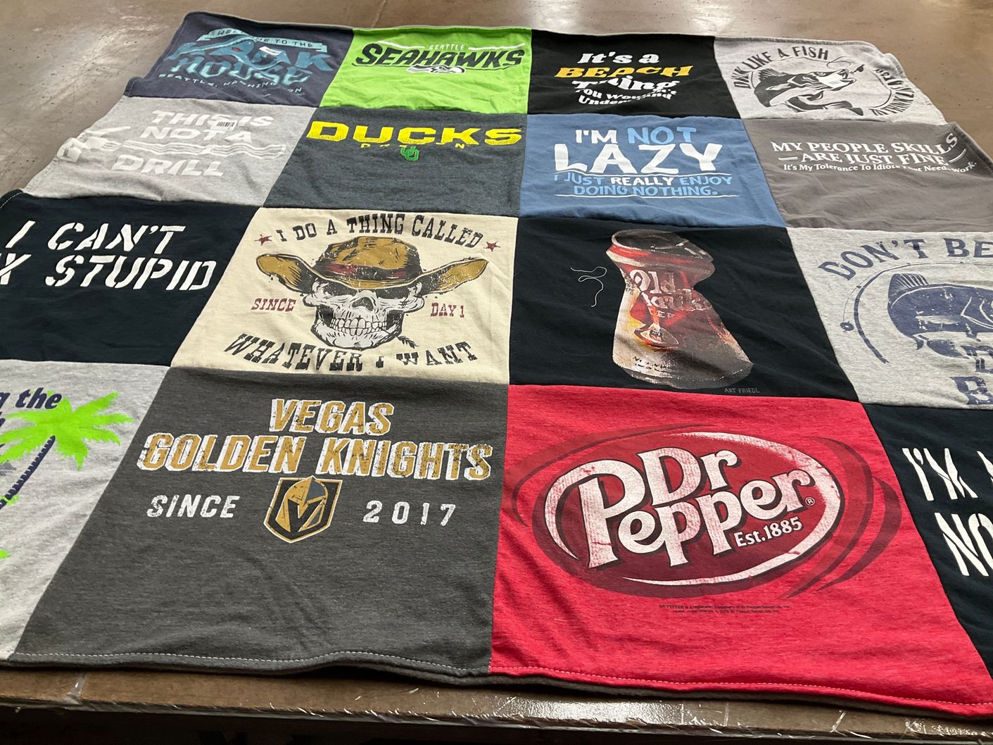 T-shirt quilt featuring vegas golden knights by patricia from NE