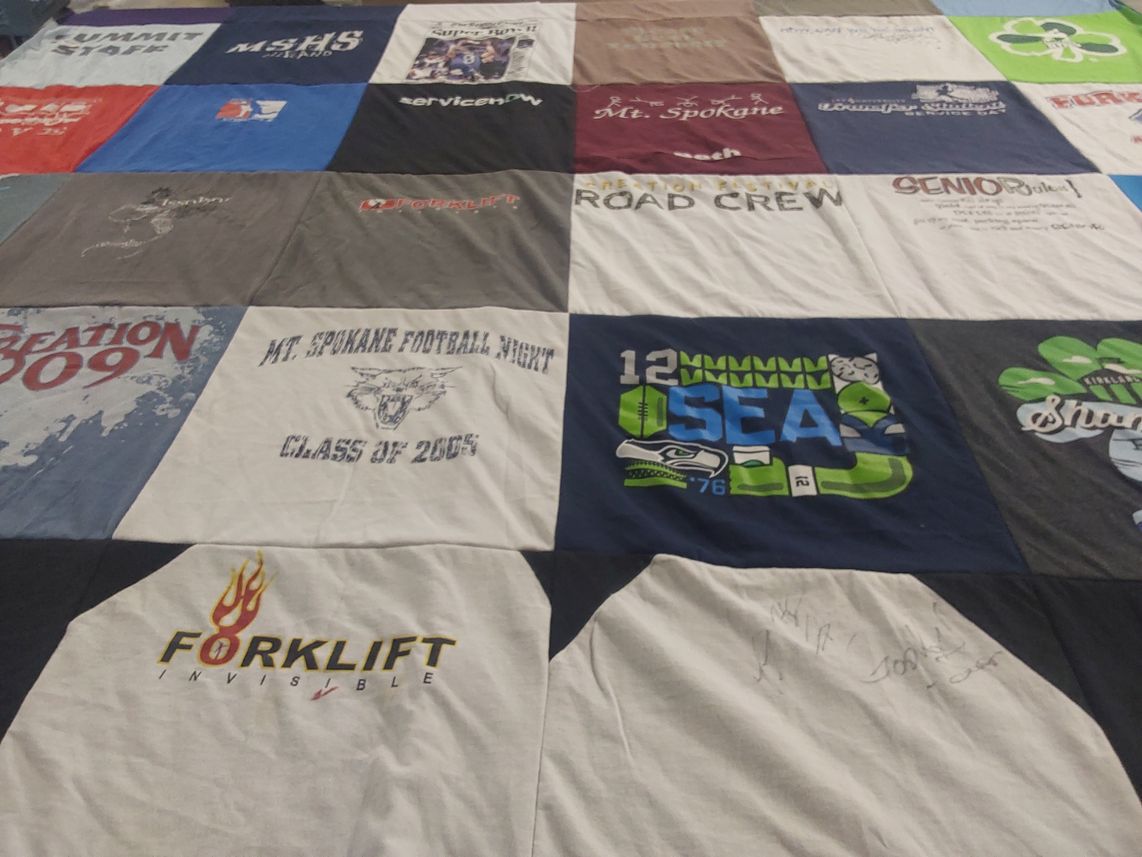 T-shirt quilt featuring seattle seahawks by Carrisa from WA