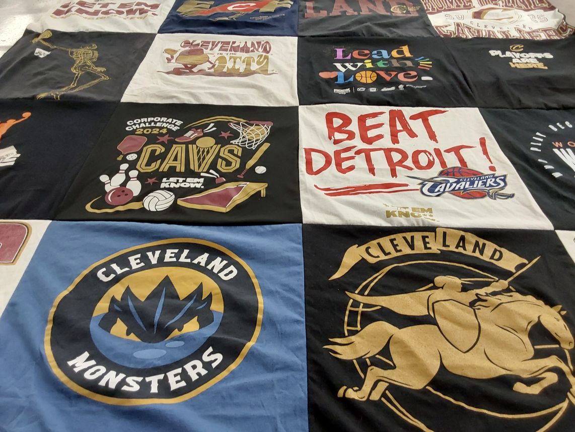 T-shirt quilt featuring cleveland cavaliers, cleveland monsters by Karen from AL