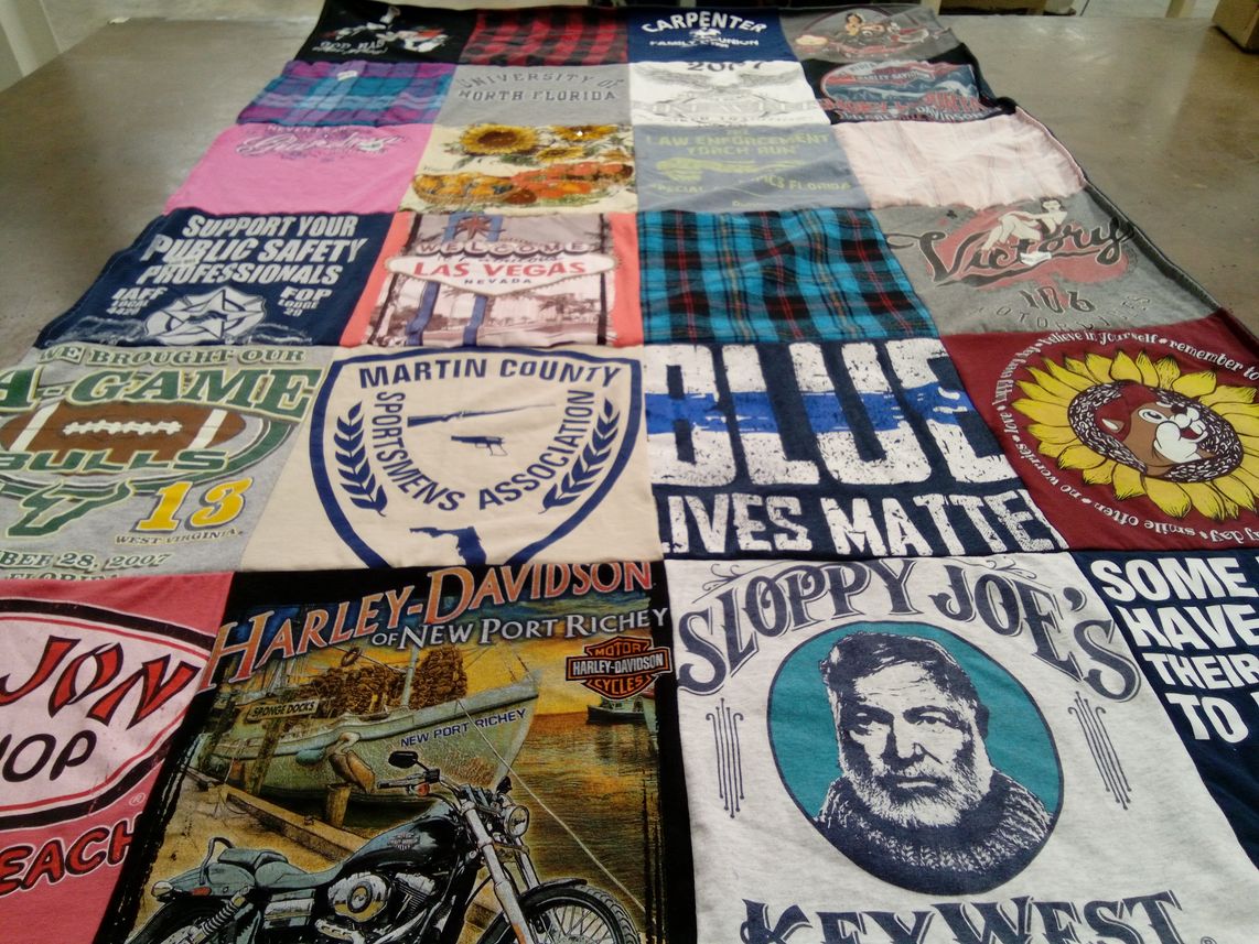 T-shirt quilt featuring university of south florida bulls by Sharon from TN