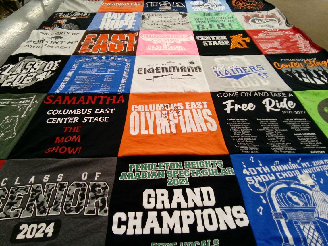 T-shirt quilt from columbus east high school by Rachelle from IN