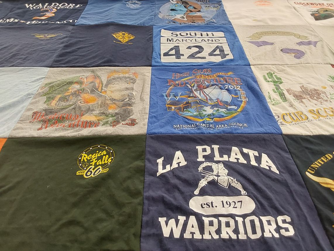 T-shirt quilt from la plata high school by Keaton from MD
