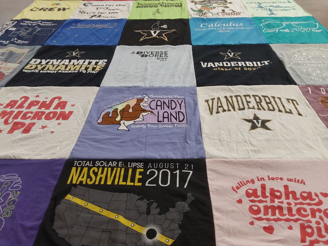 T-shirt quilt from vanderbilt university by Emily from NJ