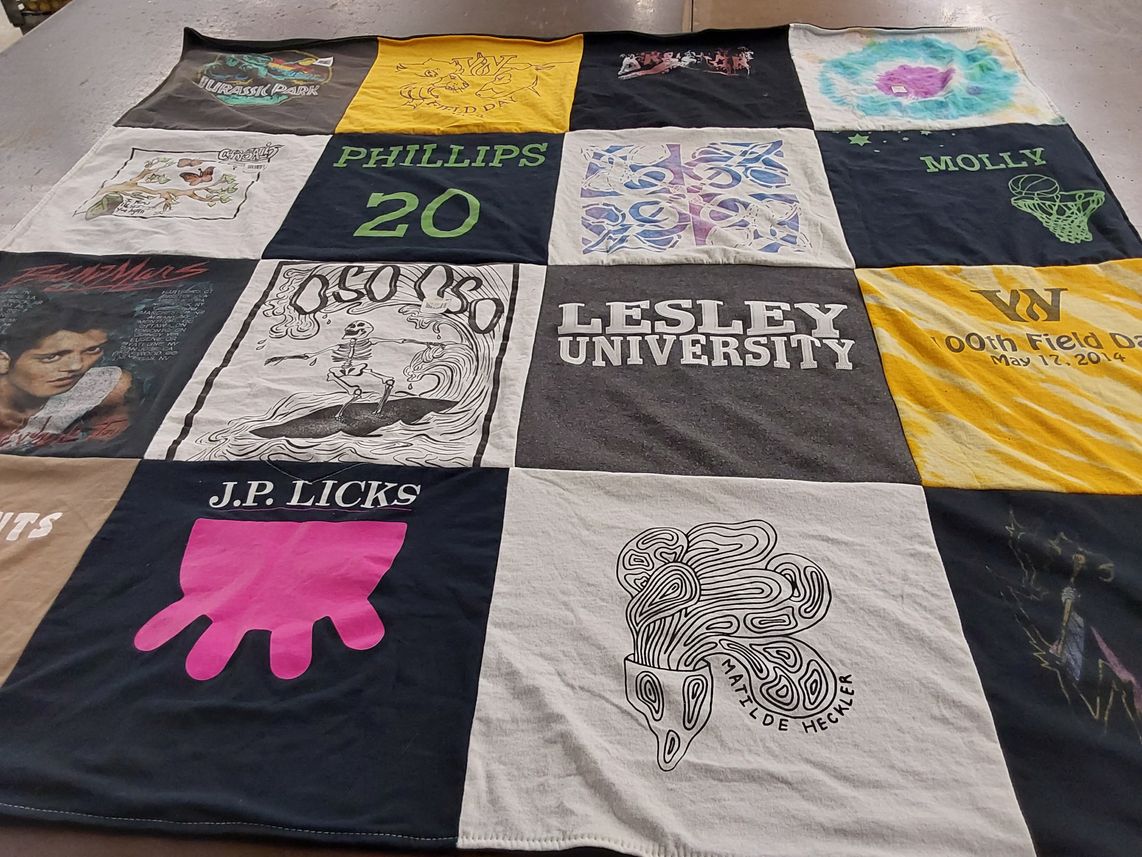T-shirt quilt from lesley university by Barbara from GA