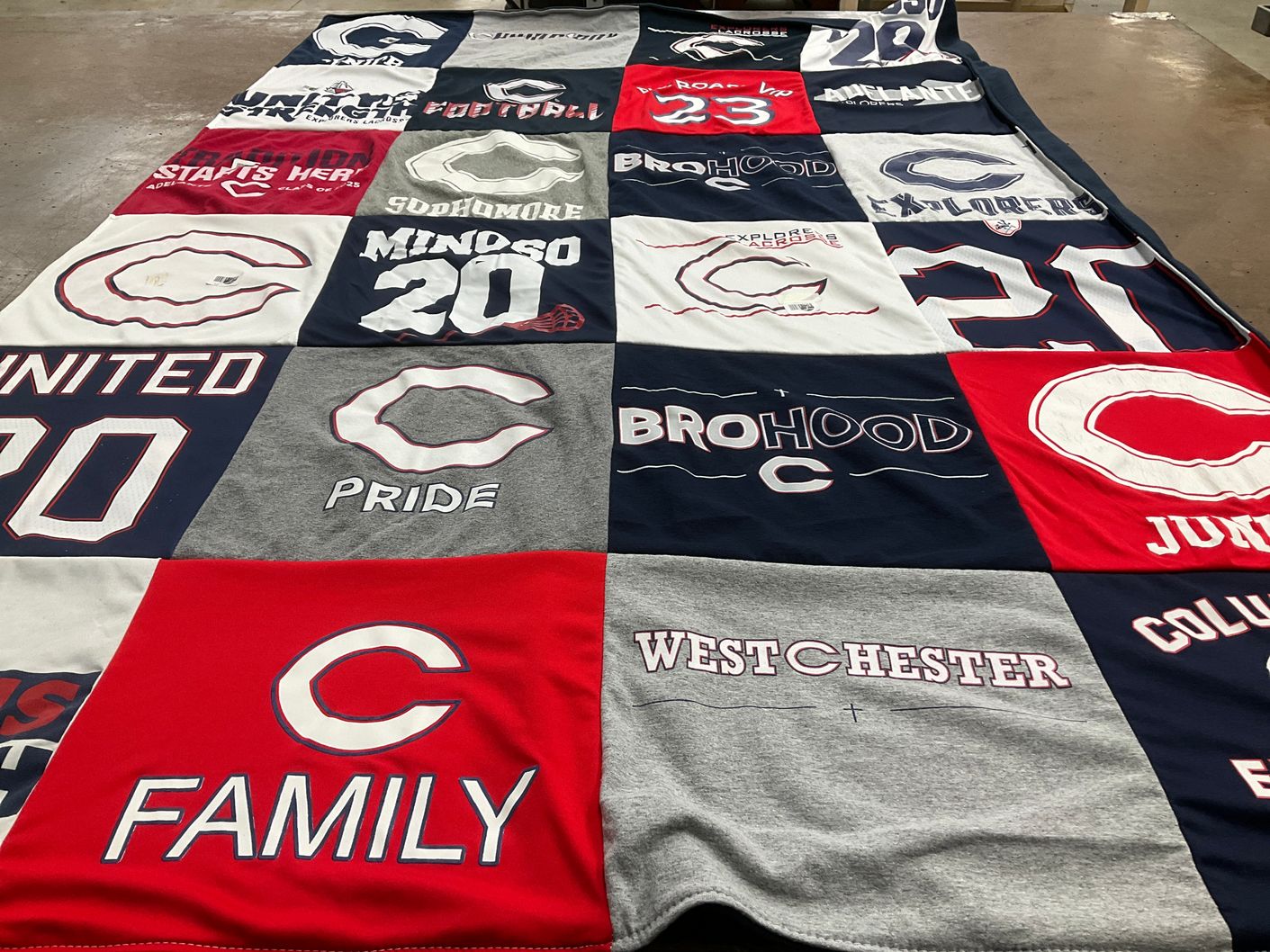 T-shirt quilt from westchester university by MIchelle from FL