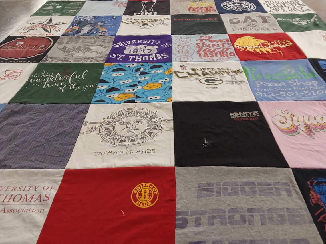T-shirt quilt featuring green bay packers by Anita from OK