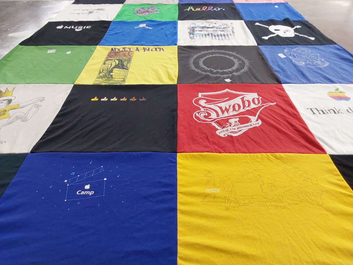 T-shirt quilt with music themes by Scott from MN