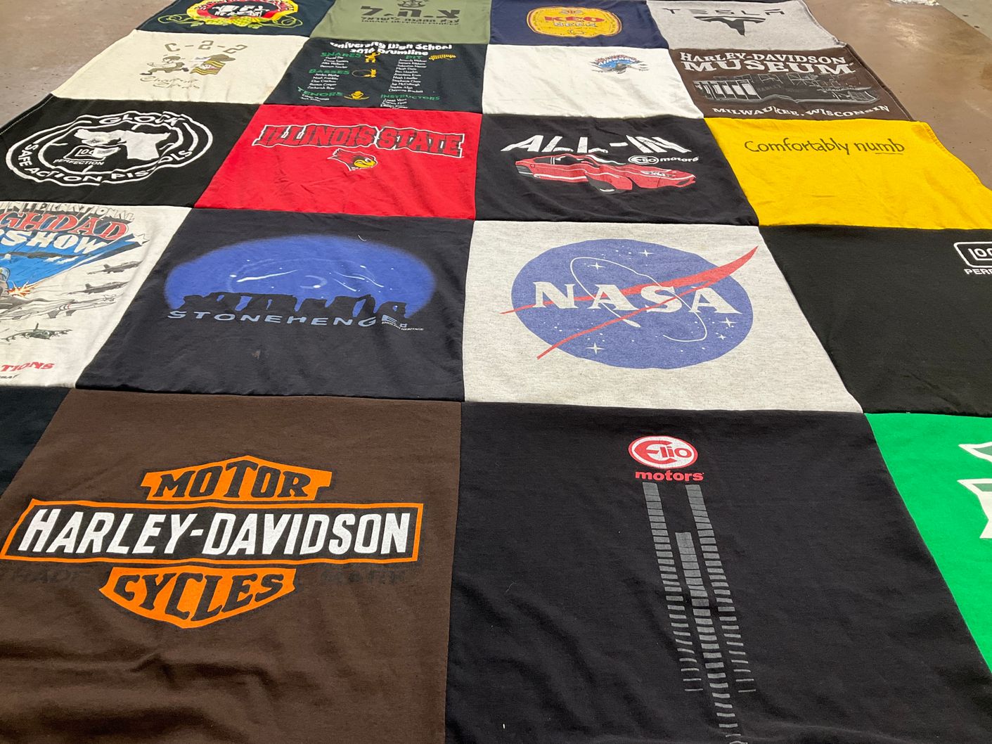 T-shirt quilt from illinois state university by Edward Henry from IL
