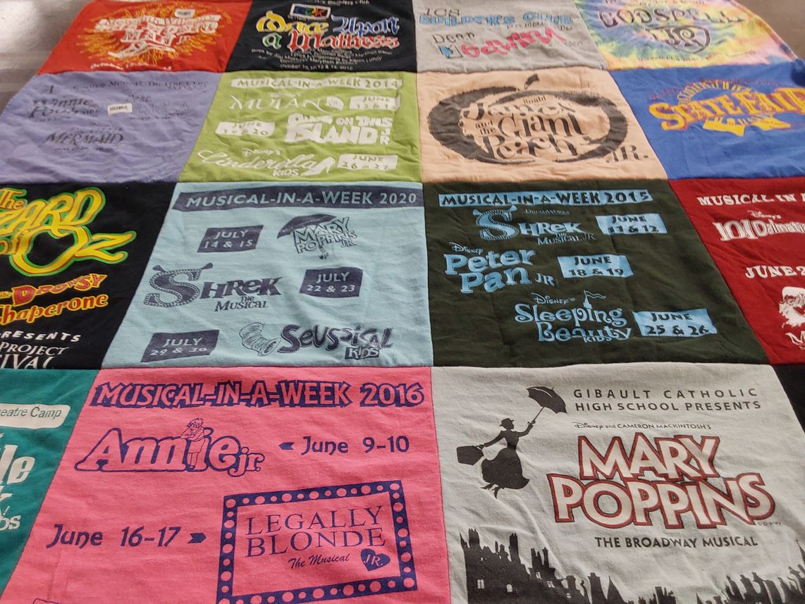 T-shirt quilt from gibault catholic high school by Mary from MO