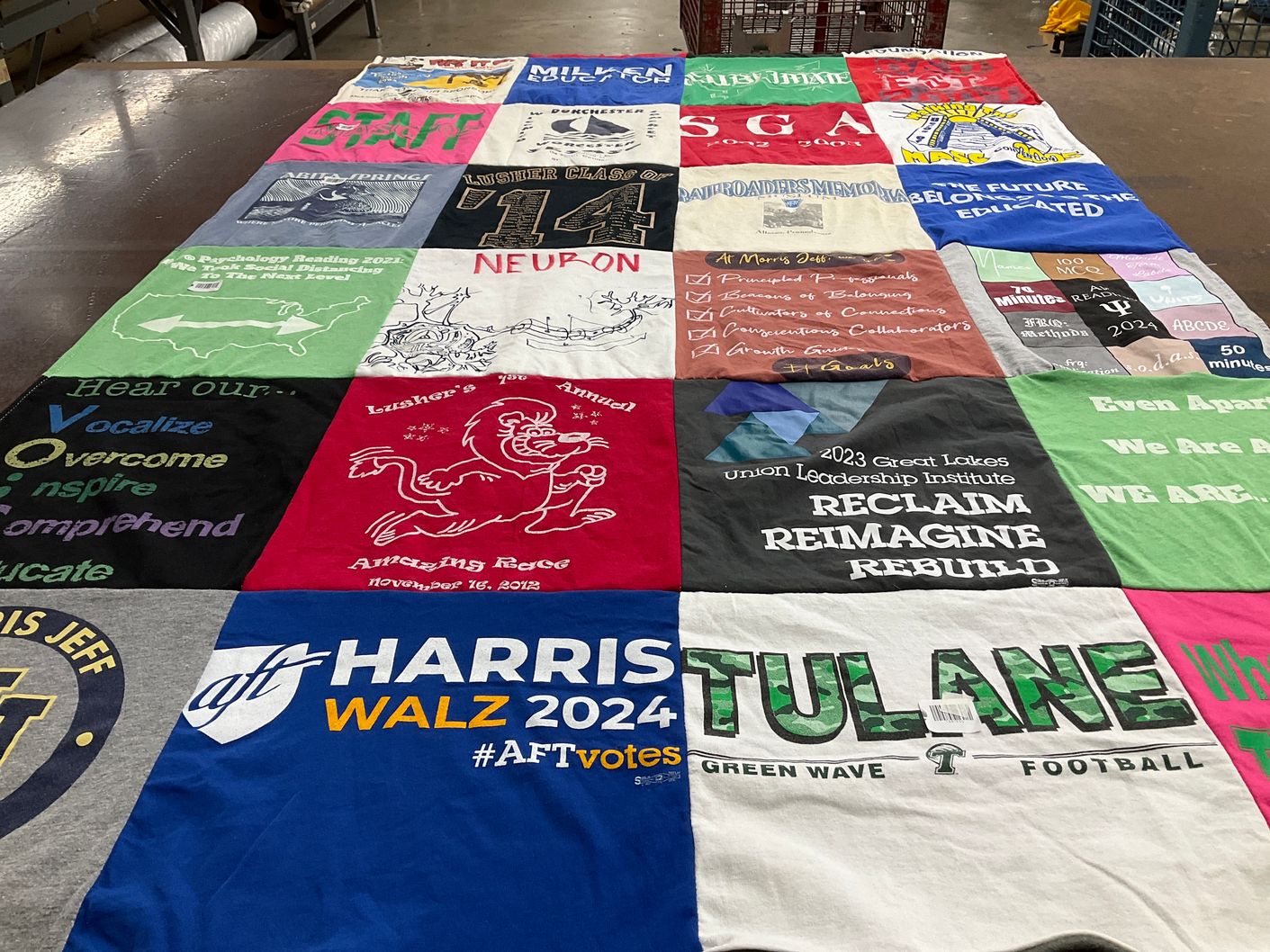 T-shirt quilt from tulane university by Charles from LA