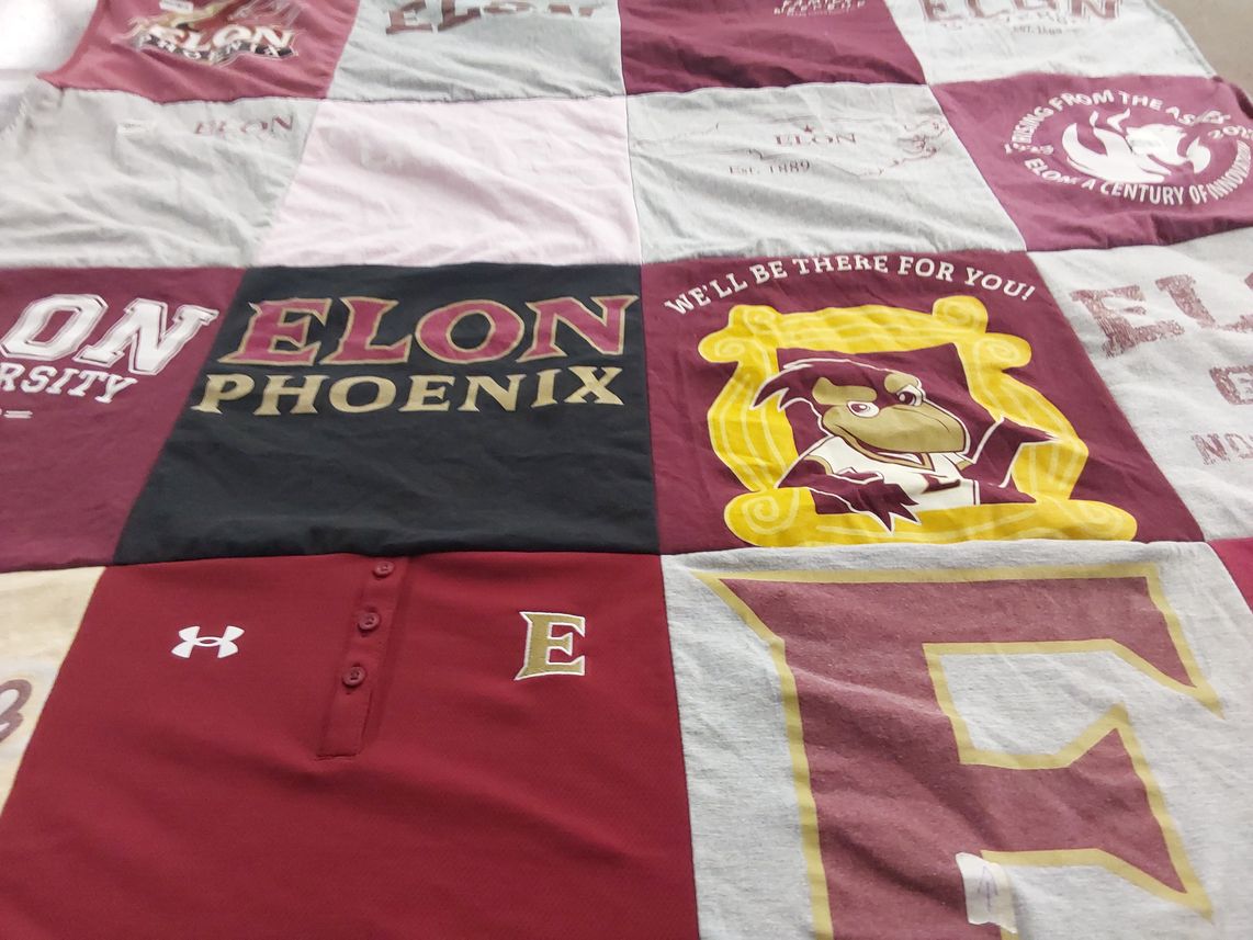 T-shirt quilt from elon university by Sarah from MD