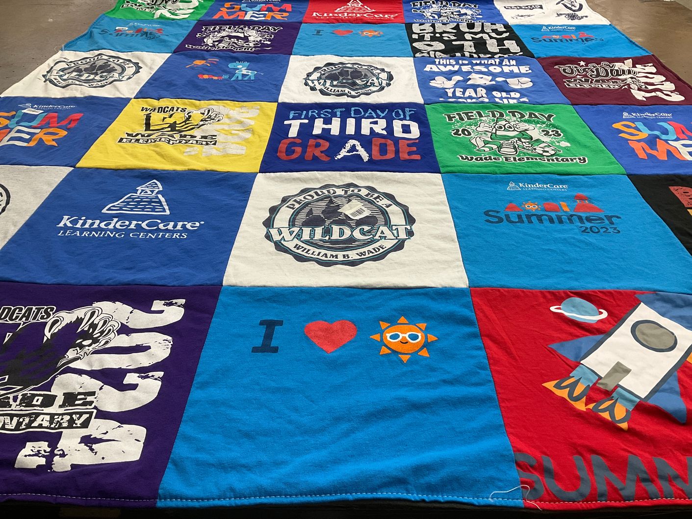 T-shirt quilt featuring wildcats by Shannon from MD