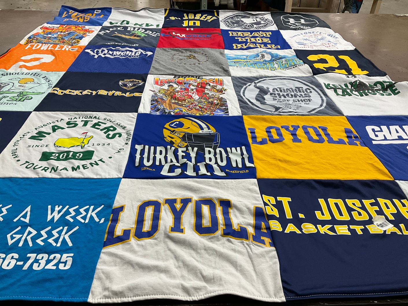 T-shirt quilt from loyola university, st. joseph's university by Kitty from MD