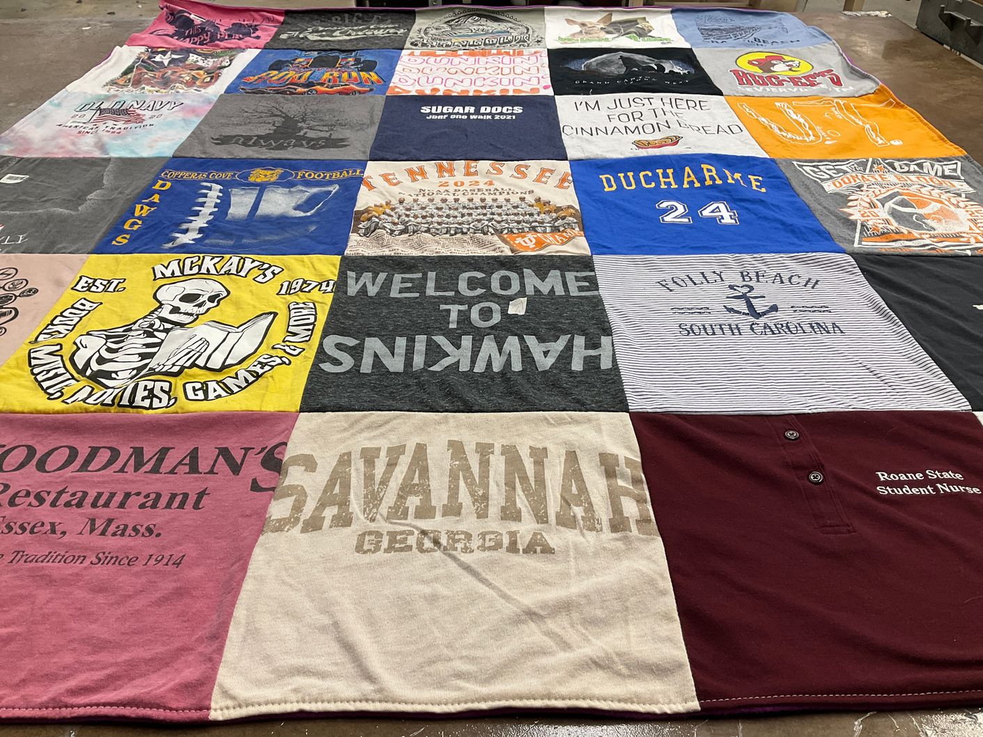 T-shirt quilt from university of tennessee by Jessica from TN