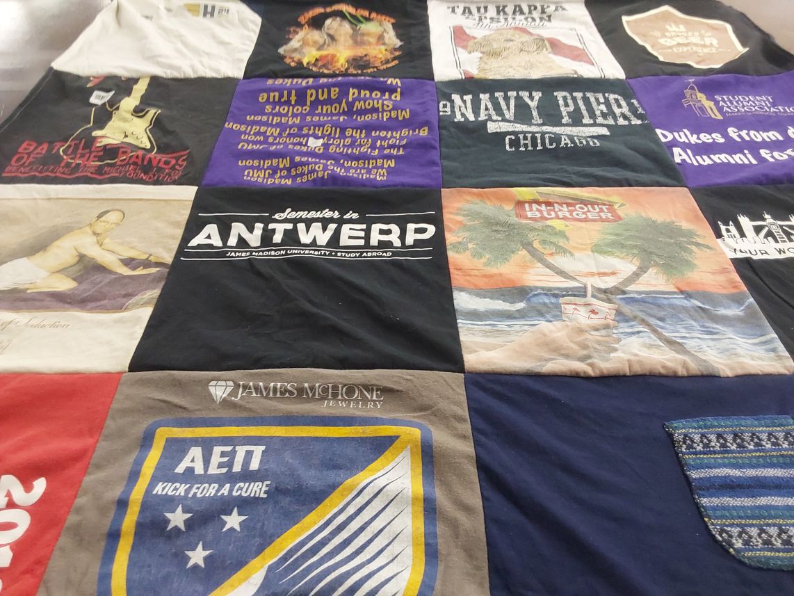 T-shirt quilt from james madison university by Lauren from VA