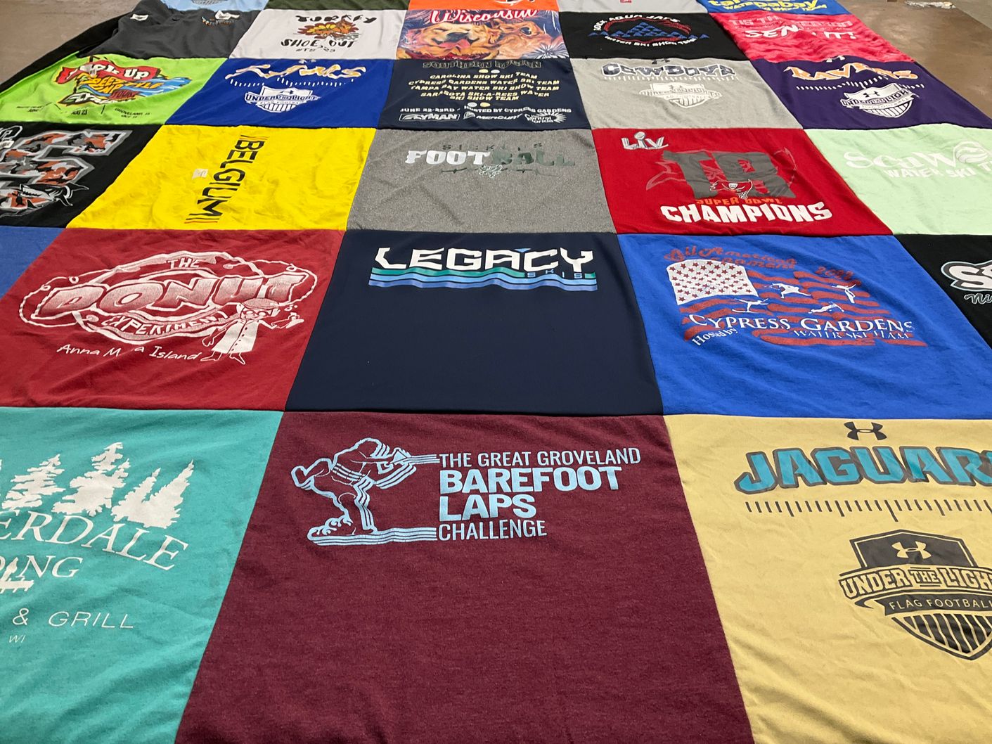 T-shirt quilt featuring jaguars by Shar from FL