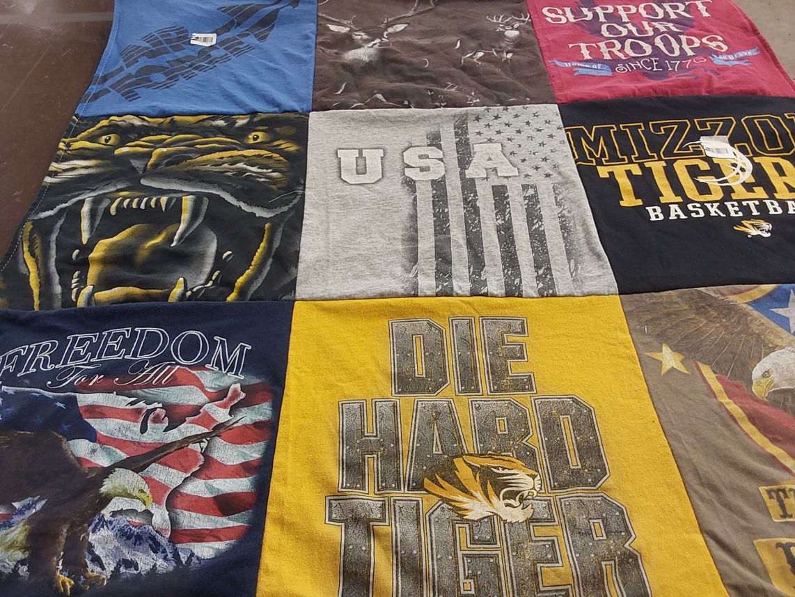 T-shirt quilt featuring missouri tigers basketball by Carol from MO