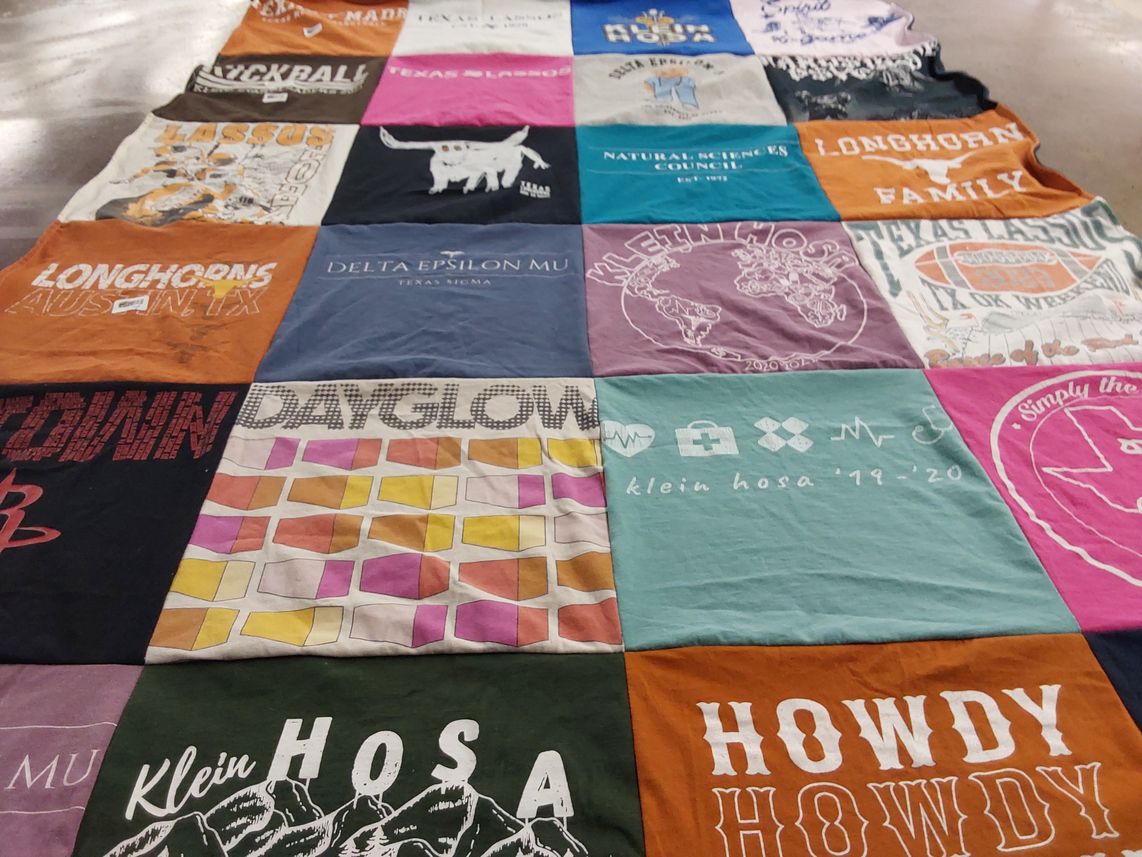 T-shirt quilt from university of texas at austin by Gaurav from TX