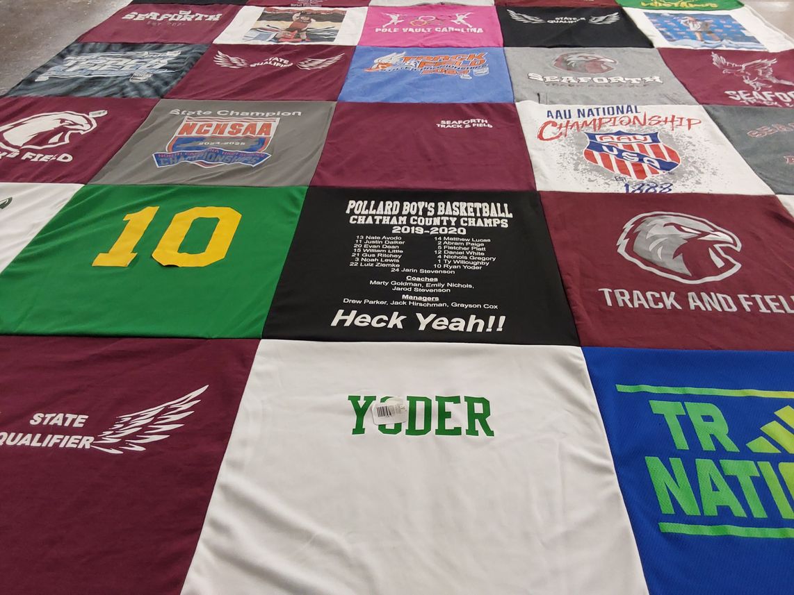 T-shirt quilt from seaforth high school, pollard boys basketball by Elissa from NC