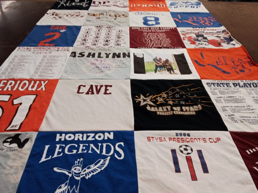 T-shirt quilt from horizon high school by Tammy from TX