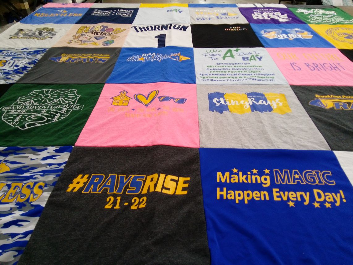 T-shirt quilt featuring stingrays by Tracie from MS