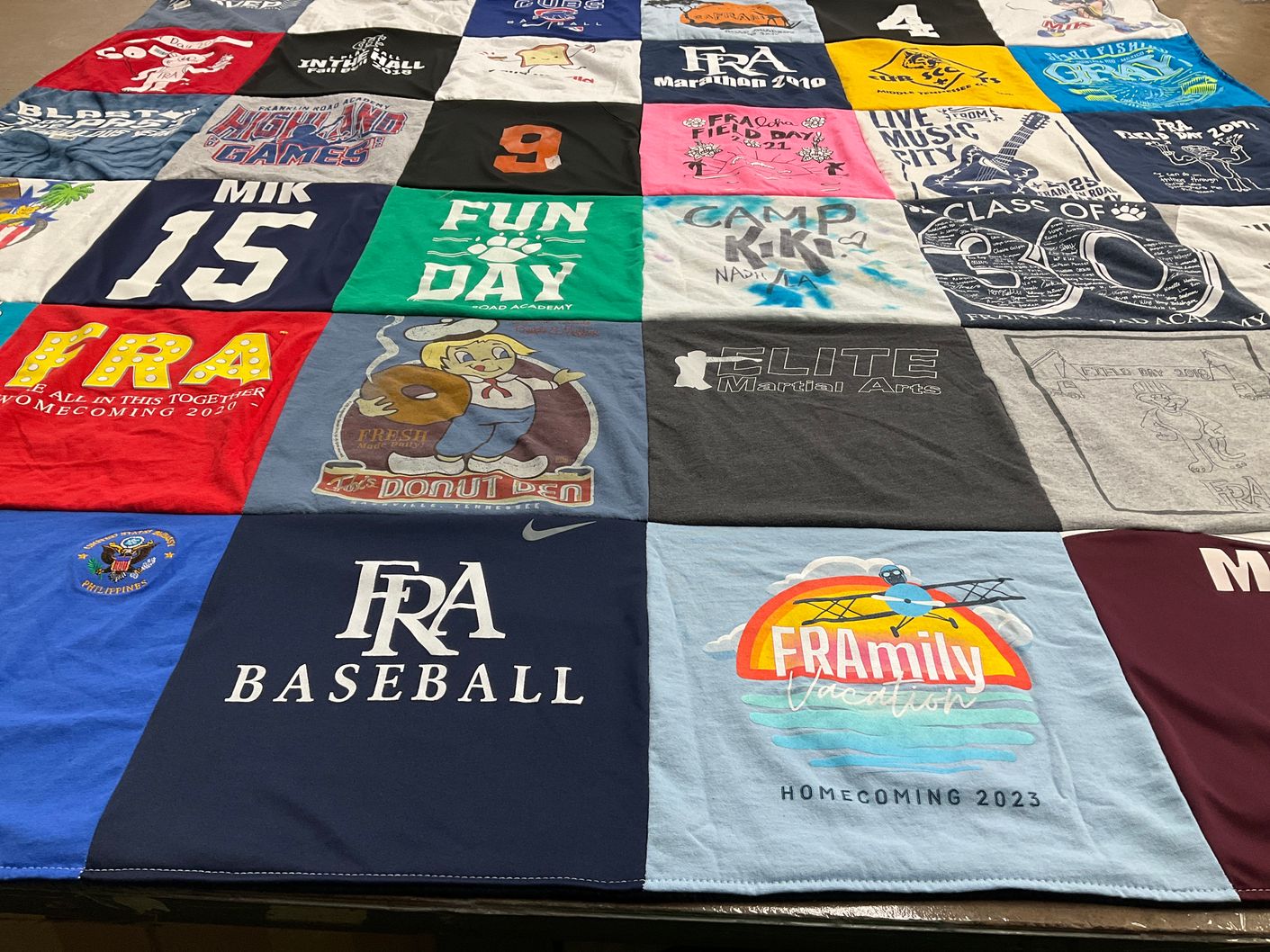 T-shirt quilt featuring fra baseball by Katherine from TN