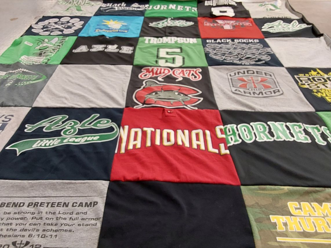 T-shirt quilt featuring azle little league, nationals by Amy from TX