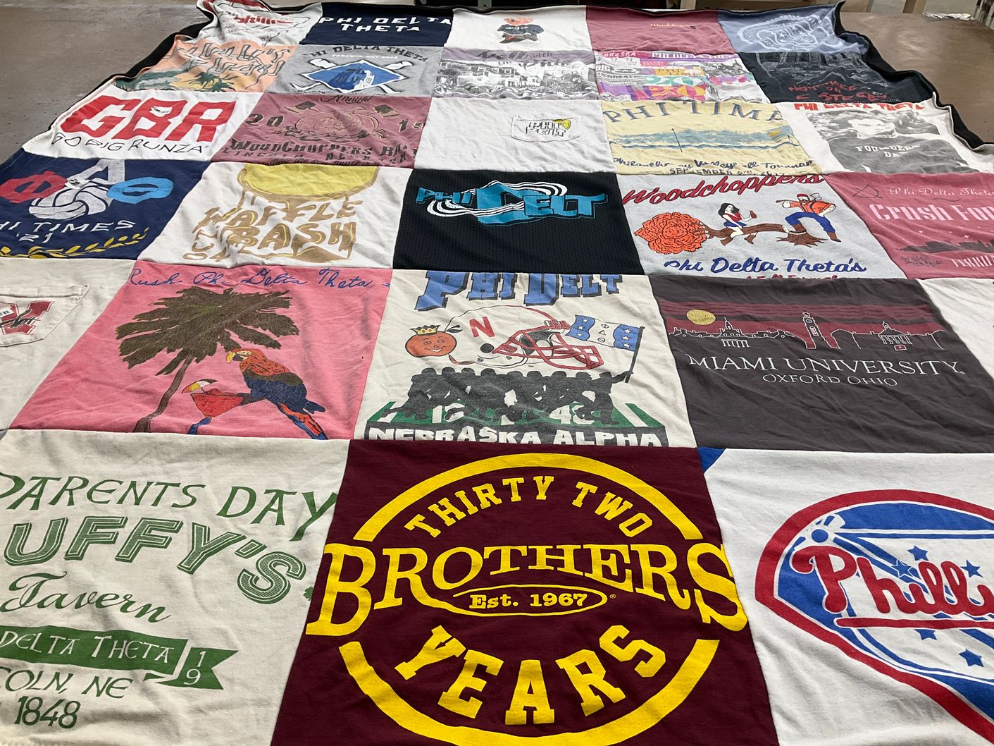 T-shirt quilt from miami university, university of nebraska by John from NE