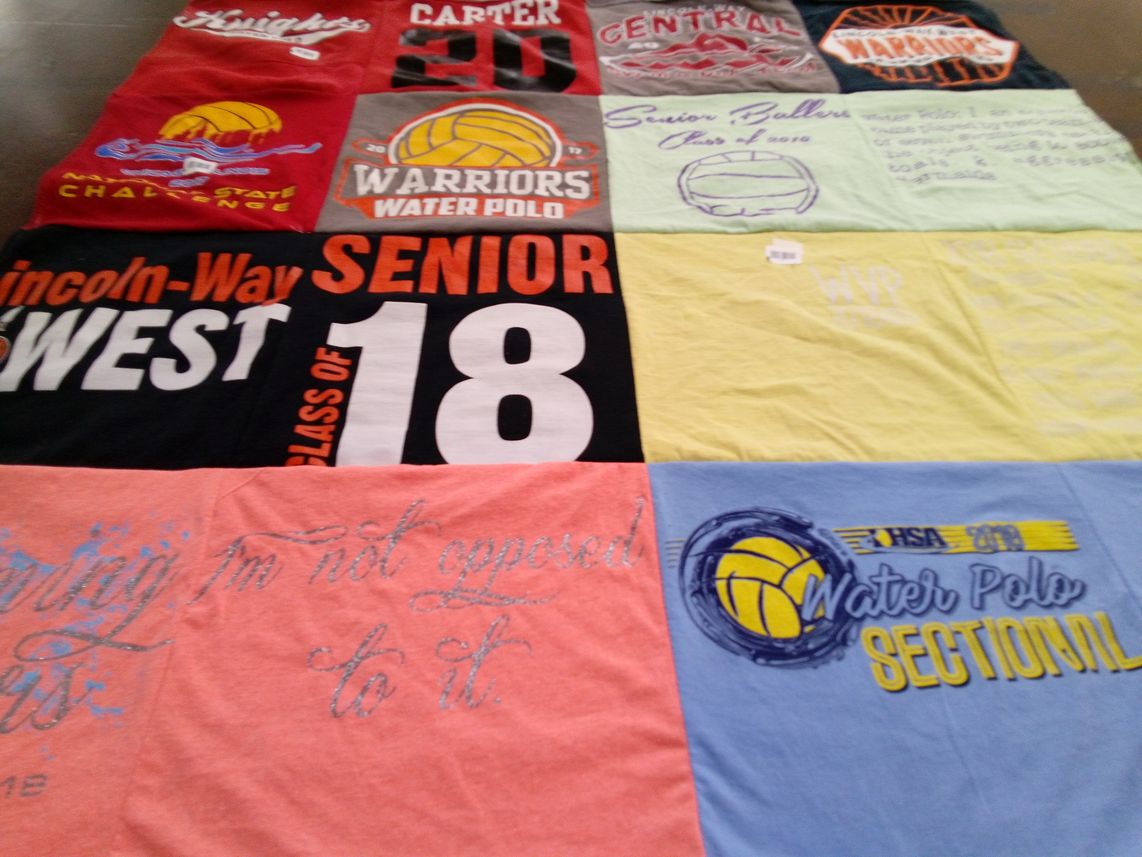 T-shirt quilt featuring warriors water polo by Alexandria from IL