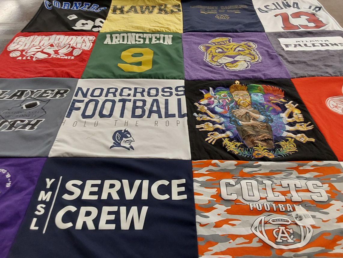 T-shirt quilt featuring atlanta falcons, norcross football by Susan from GA