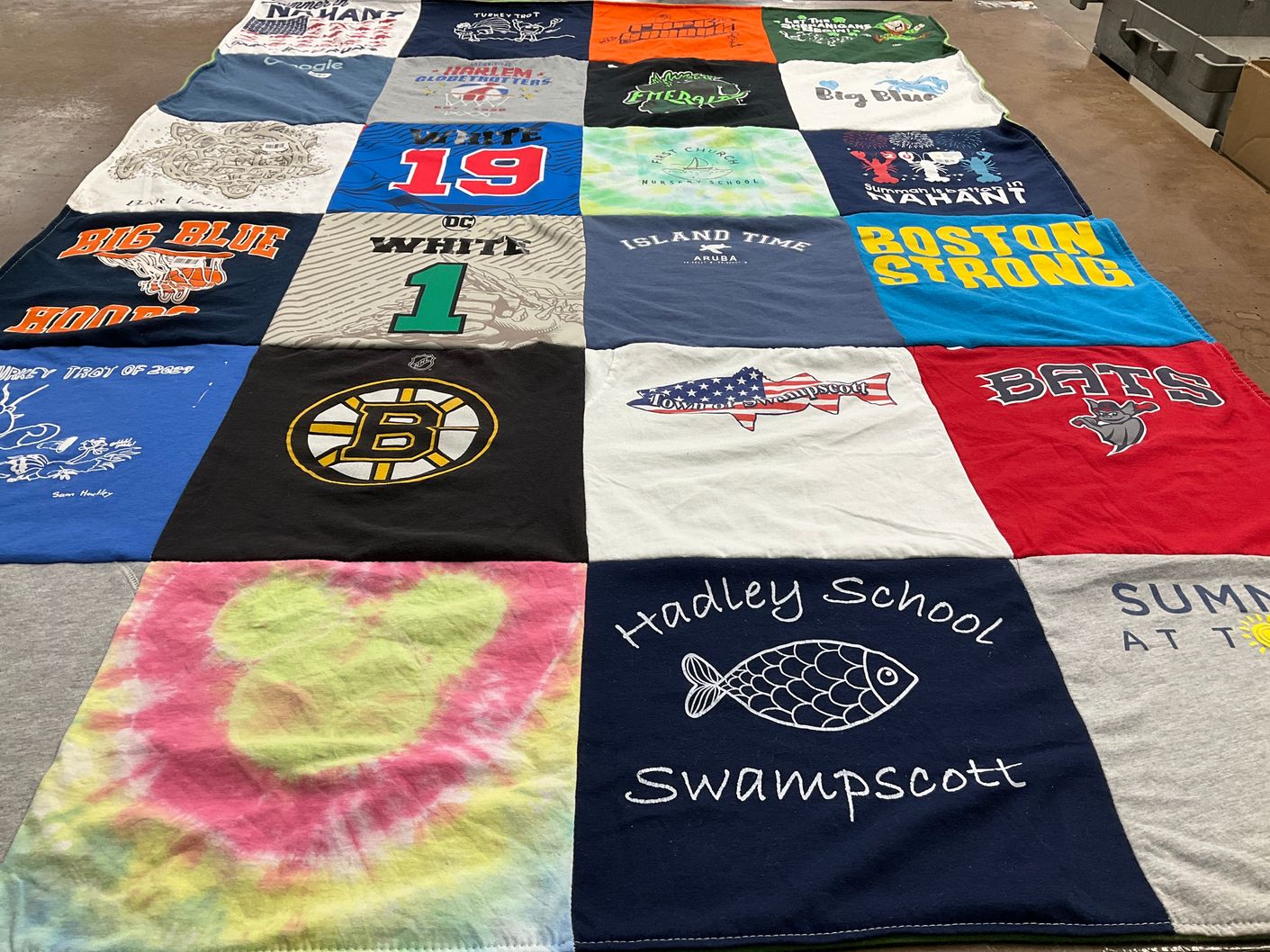 T-shirt quilt featuring boston bruins by Andrea from MA