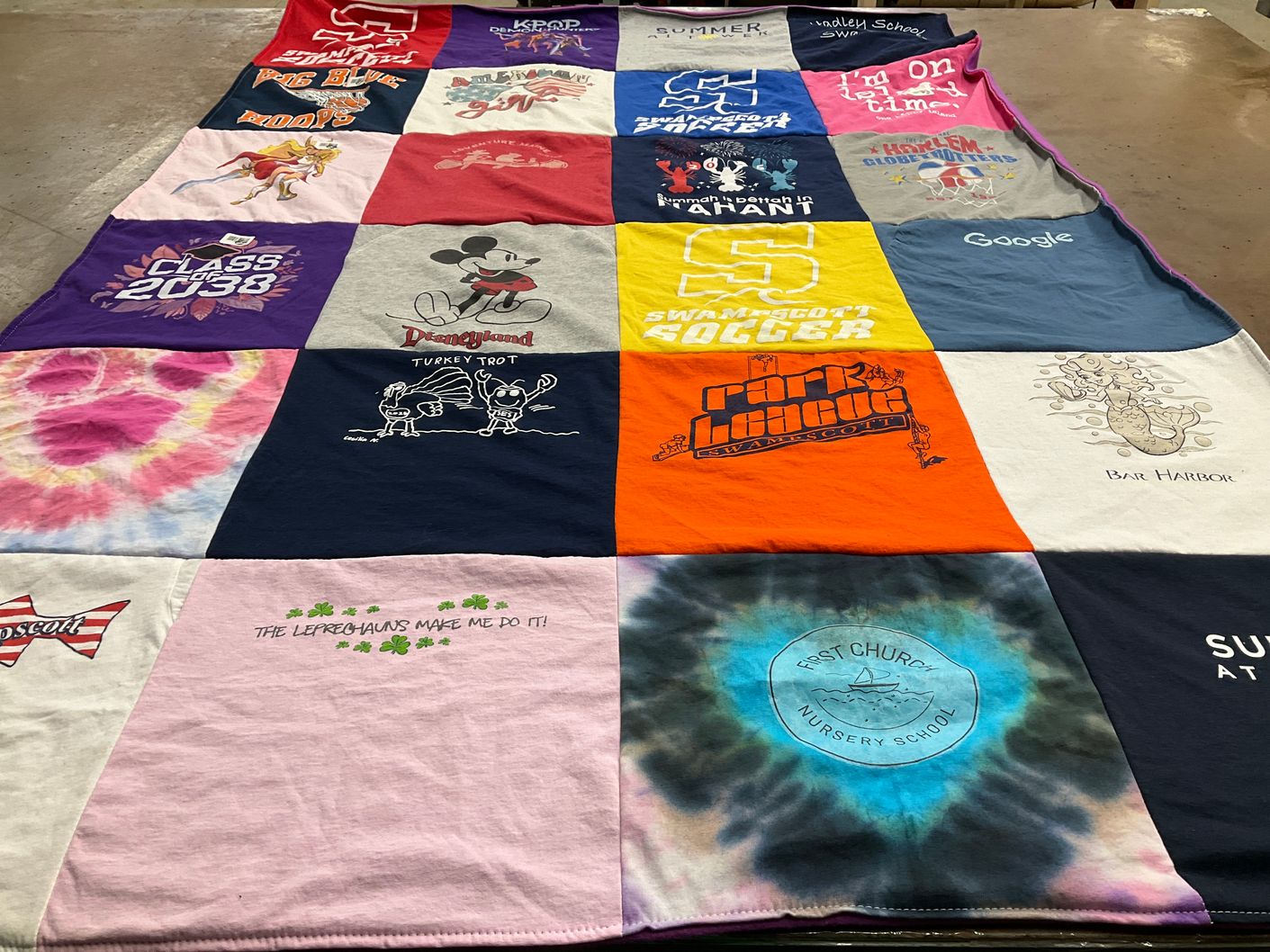 T-shirt quilt featuring swampscott soccer by Andrea from MA