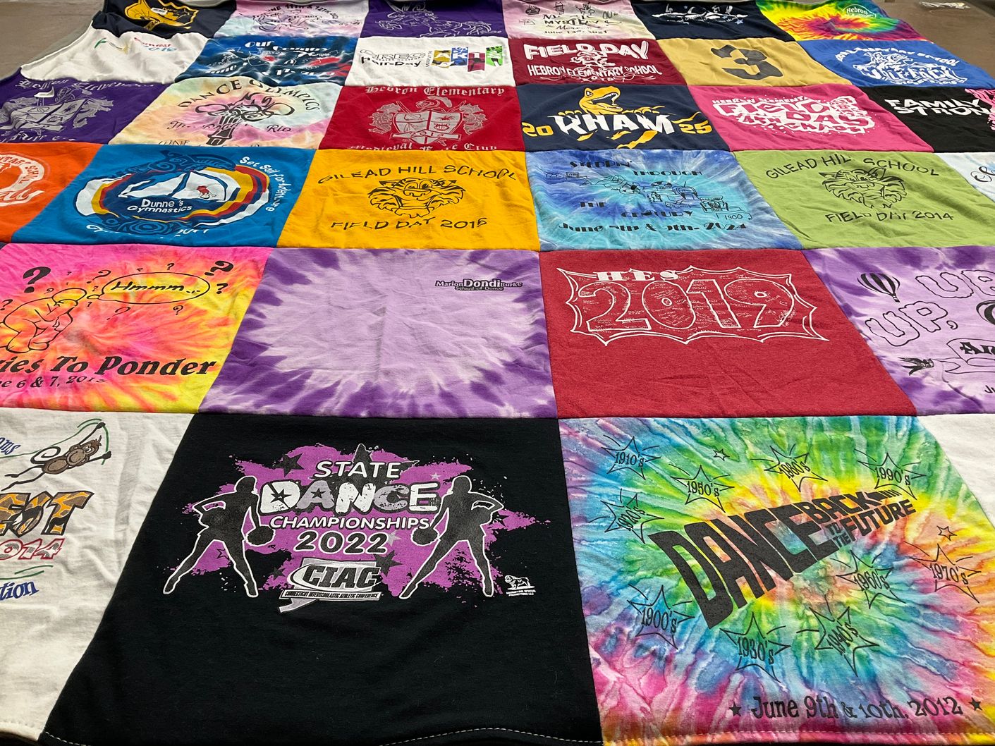 T-shirt quilt from gilead hill school by Karen from CT